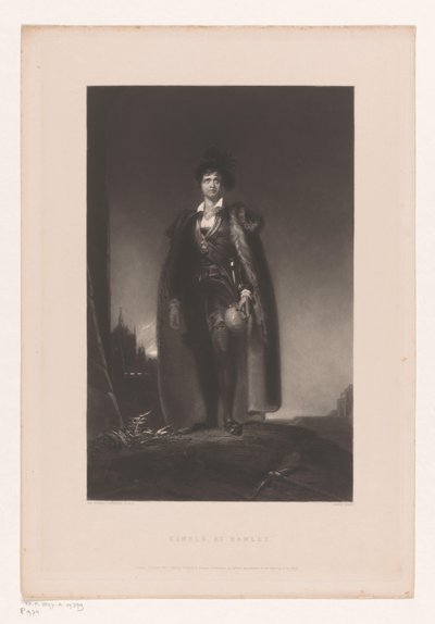 Ritratto di John Philip Kemble, come Amleto da James Egan