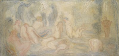 Ragazze che fanno il bagno (Linee curve e ondulate) 1911 da James Ensor
