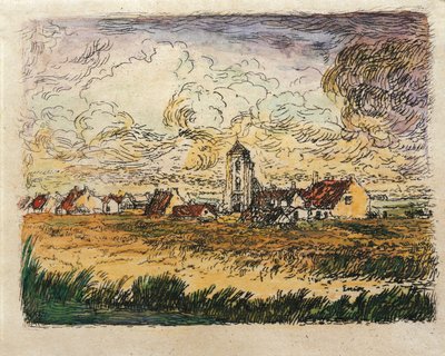Belgio, piccola vista di Mariakerke da James Ensor
