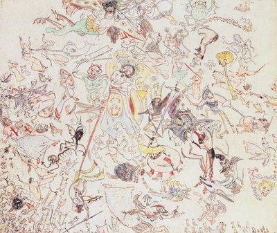 Diavoli che picchiano angeli e arcangeli da James Ensor