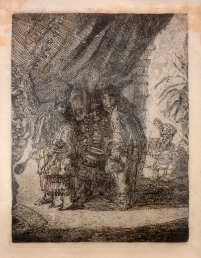 Iston, Pouffamatus, Cracozie e Transmouffe, famosi medici persiani, che esaminano le feci di Dario dopo la battaglia di Arabela da James Ensor