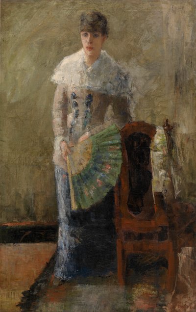 Signora con ventaglio da James Ensor