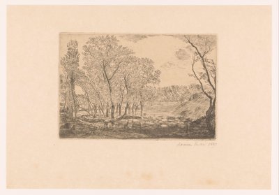Paesaggio con pioppi sull