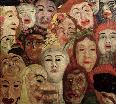 Il mio ritratto circondato da maschere da James Ensor