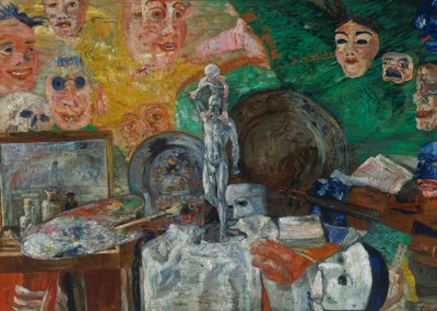 Natura morta nello studio o Attributi delle arti da James Ensor