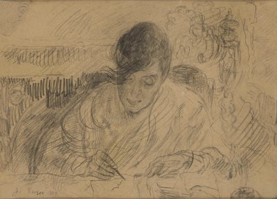 Donna che scrive una lettera (sorella di Ensor) da James Ensor