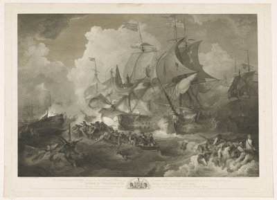 Vittoria della flotta inglese sulla flotta francese, 1794 da James Fittler