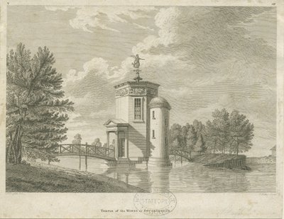 Shugborough - Tempio dei Venti: incisione, nd [fine 18° sec] da James Fittler