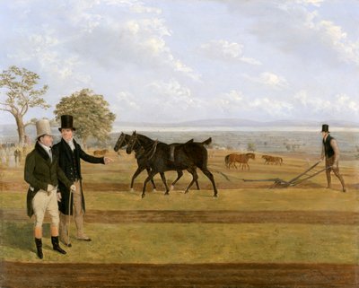 Sir Charles Morgan, 1760-1846 alla competizione di aratura di Castleton, 1845 da James Flewitt Mullock