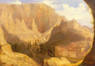 Città collinare in Italia, 1831 da James Giles