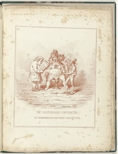 Travaglio della Convenzione Nazionale, 1795 da James Gillray (possibly)