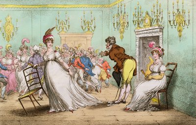Un chiaro indizio di non voler ballare, pubblicato da Hannah Humphrey nel 1804 da James Gillray