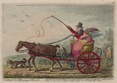 Un Cockney e sua moglie in viaggio verso Wycombe da James Gillray