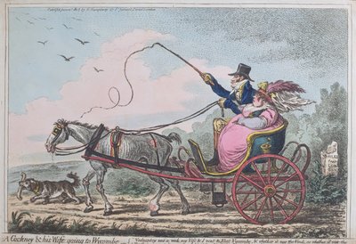 Un Cockney e sua moglie in viaggio verso Wycombe, pubblicato da Hannah Humphrey nel 1805 da James Gillray