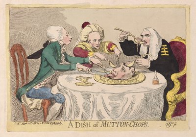 Un piatto di costolette di montone da James Gillray