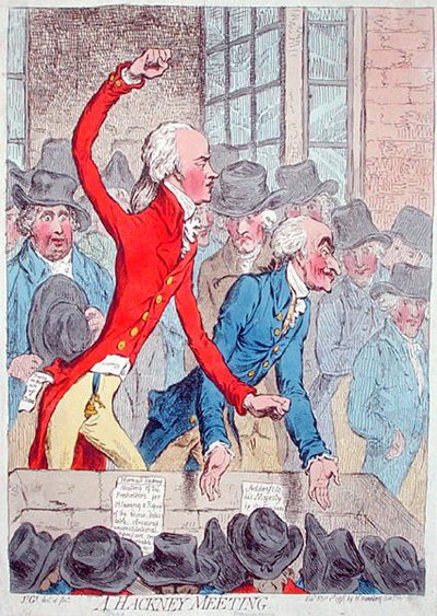 Un incontro a Hackney da James Gillray