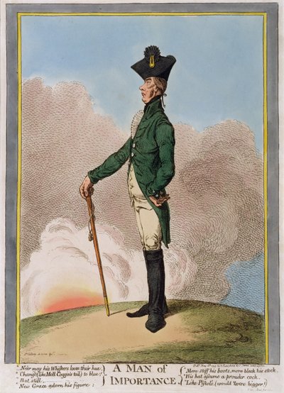 Un uomo di importanza, pubblicato da Hannah Humphrey nel 1799 (incisione colorata a mano) da James Gillray