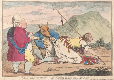 Una nuova amministrazione o i ciarlatani di stato che amministrano da James Gillray