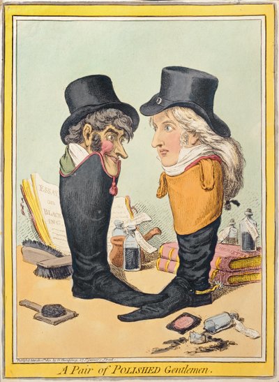 Una coppia di gentiluomini raffinati, pubblicato da Hannah Humphrey nel 1801 da James Gillray