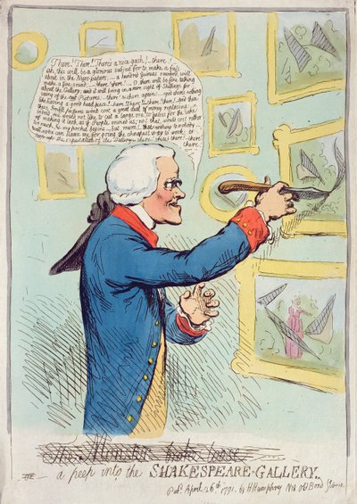 Uno sguardo nella Galleria di Shakespeare, pubblicato da Hannah Humphrey nel 1791 da James Gillray