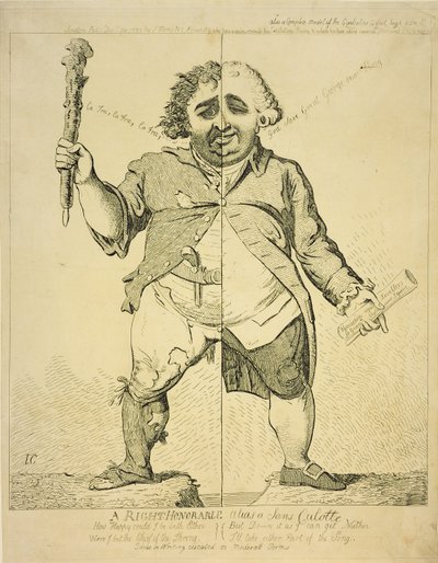 Un Onorevole alias un Sans Coulotte, pubblicato da S.Fores, 1802 da James Gillray