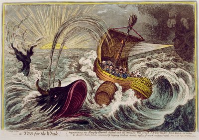 Una vasca per la balena! pubblicato da Hannah Humphrey nel 1806 da James Gillray
