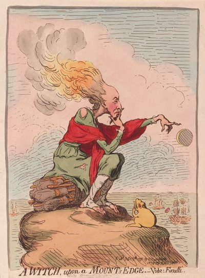 Una strega sul bordo di un monte; vide; Fuzelli da James Gillray