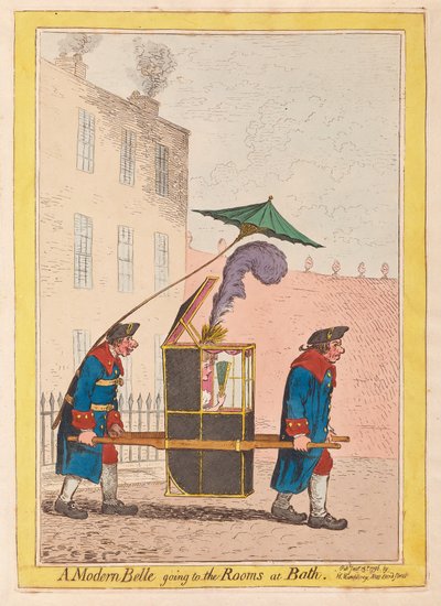 Una moderna Belle che va alle stanze a Bath da James Gillray