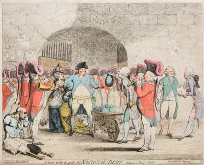 Un nuovo modo di pagare il debito nazionale da James Gillray