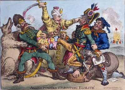 Le potenze alleate che tolgono gli stivali all