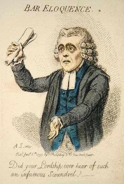 Eloquenza del bar, pubblicato da Hannah Humphrey nel 1795 (dettaglio) da James Gillray