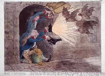 Cattura di Pipistrelli da James Gillray