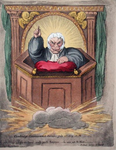 Sermone di Inizio a Cambridge, 2 luglio 1809 A.M. da James Gillray