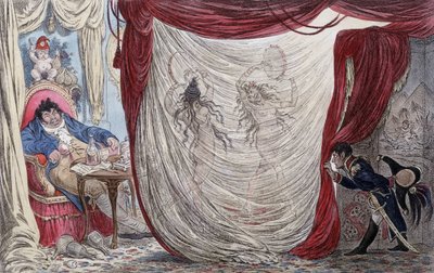 Cartone animato su Napoleone, Paul Barras, Josephine e Mademoiselle de Fontenay, chiamata anche Teresa Cabarrus, detta Madame Tallien da James Gillray