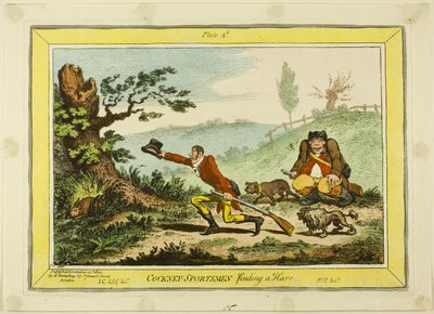 Sportivi cockneyani alla ricerca di una lepre da James Gillray