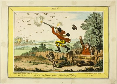 Sportivi cockney che sparano al volo da James Gillray