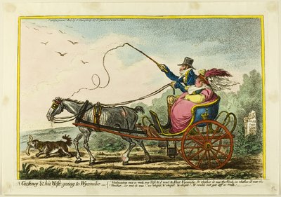 Un cockney e sua moglie che vanno a Wycombe da James Gillray