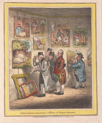 Connoisseurs che esaminano una collezione di George Morland da James Gillray