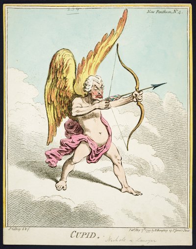 Cupido, dal Nuovo Pantheon n.4, pubblicato da Hannah Humphrey, 1799 da James Gillray
