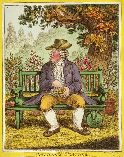 Tempo delizioso, pubblicato da Hannah Humphrey, 1808 da James Gillray