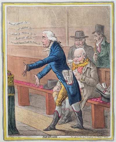 Disperazione, pubblicato da Hannah Humphrey nel 1802 da James Gillray