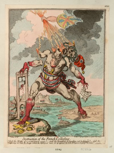 Distruzione del colosso francese, 1798 da James Gillray