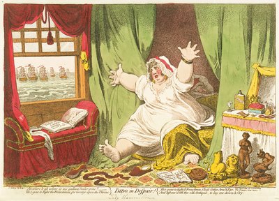 Didone in disperazione, pubblicato da Hannah Humphrey, 1801 da James Gillray