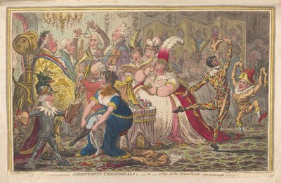 Teatrali dilettanti o uno sguardo alla sala verde, vide. Pic-Nic-Orgies da James Gillray