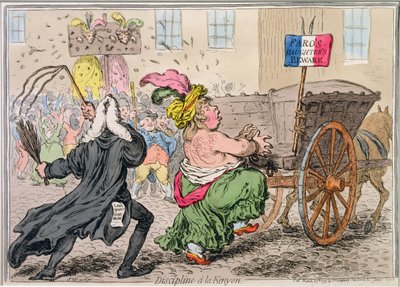 Disciplina alla Kenyon, pubblicato da Hannah Humphrey nel 1797 da James Gillray