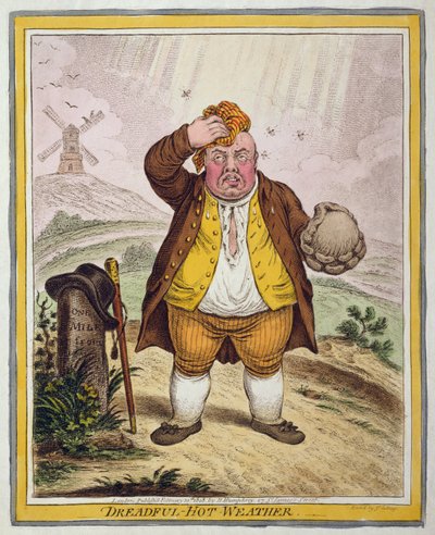 Tempo terribilmente caldo, pubblicato da Hannah Humphrey nel 1808 da James Gillray