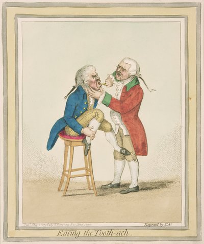 Alleviare il mal di denti, pubblicato da Hannah Humphrey, 1796 da James Gillray