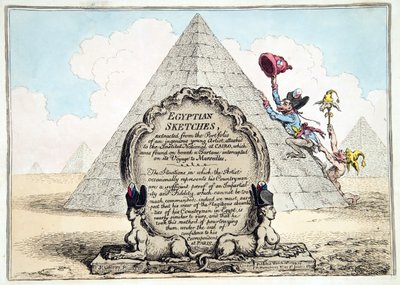 Schizzi egiziani, pubblicato da Hannah Humphrey nel 1799 da James Gillray
