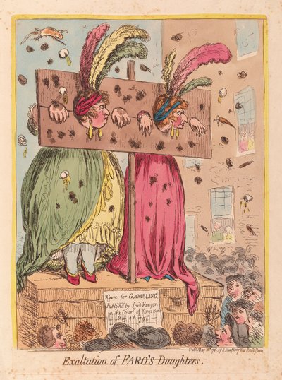 Esaltazione delle figlie di Faro, pub. 1796 da James Gillray