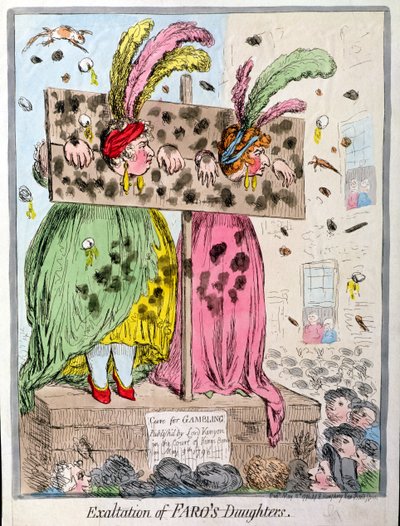 Esaltazione delle figlie di Faro, pubblicato da Hannah Humphrey nel 1796 da James Gillray